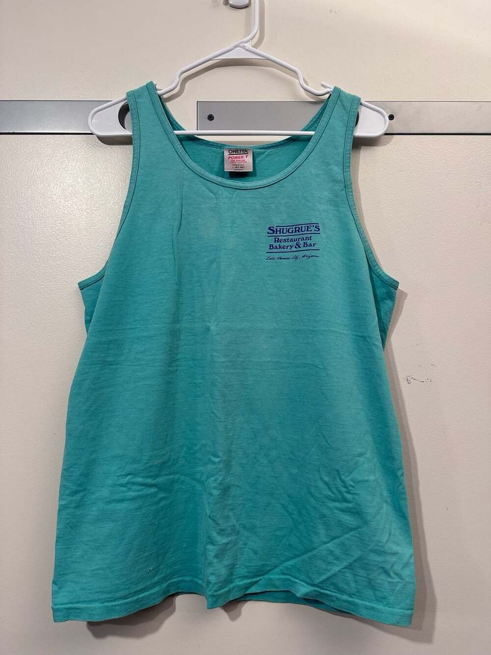 Vintage Shugrue's Tank Top L Turquoise